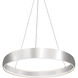 Halo Pendant Ceiling Light in Brushed Silver