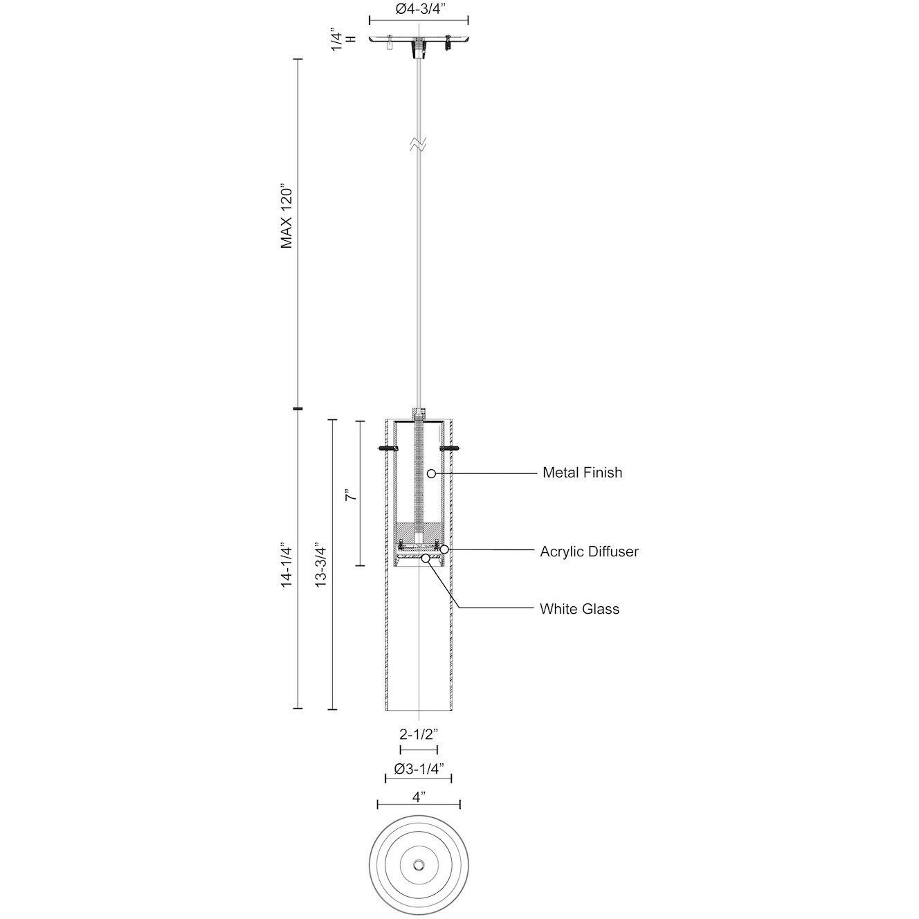 Lena Pendant Ceiling Light in Brushed Nickel