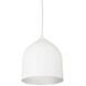 Helena LED 7.88 inch White and Silver Pendant Ceiling Light