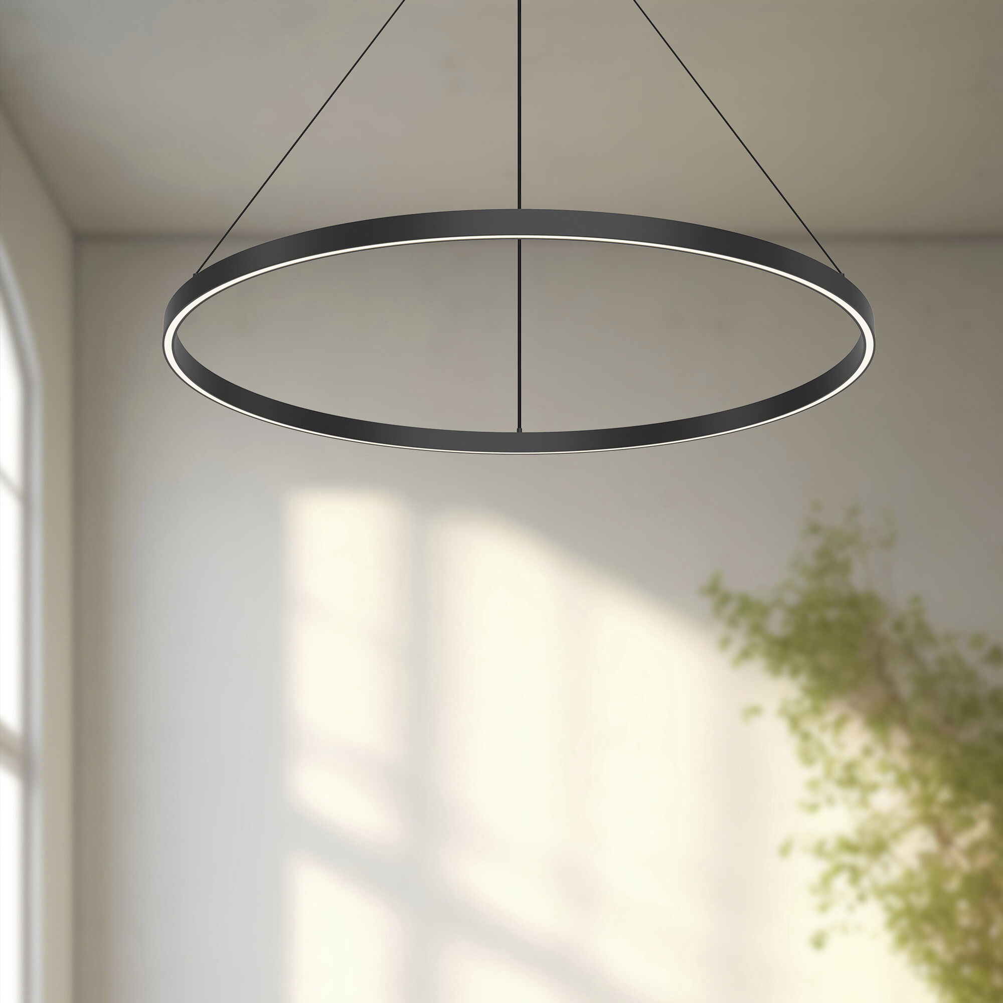 Cerchio Pendant Ceiling Light in Black