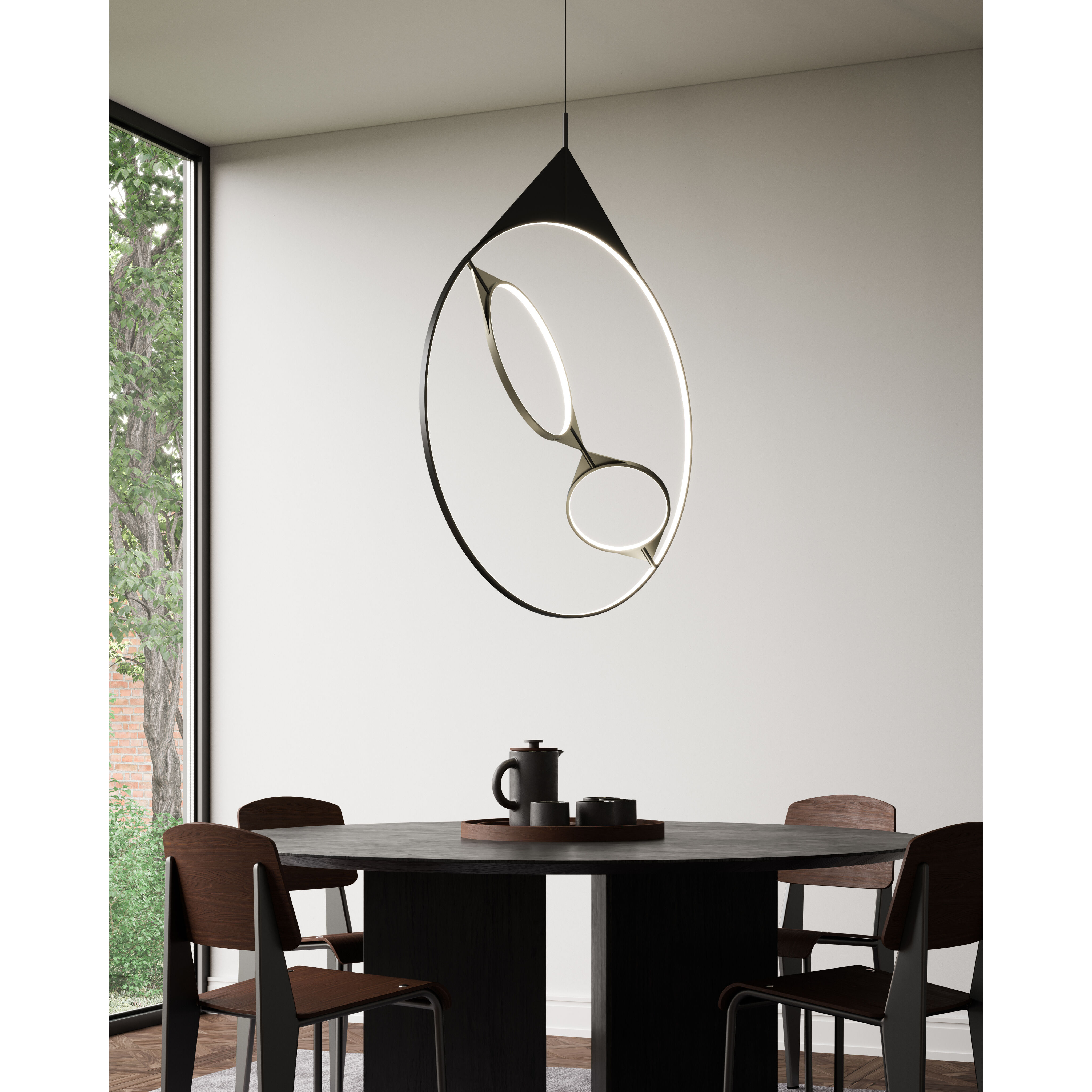 Serif LED 0.88 inch Black Pendant Ceiling Light