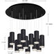 Cameo LED 23.63 inch Black Multi Pendant Ceiling Light