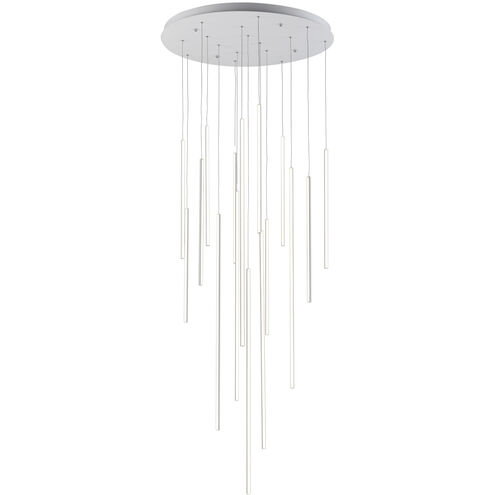 Chute LED 31.5 inch White Multi-Pendant Ceiling Light