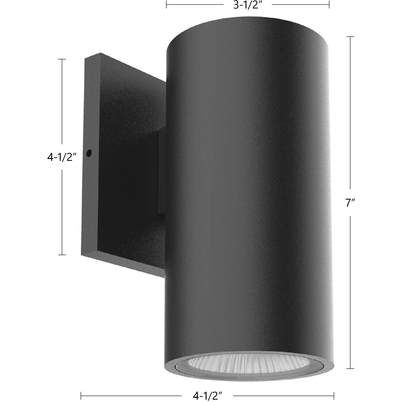Nordic LED 7 inch Gray Exterior Wall Sconce