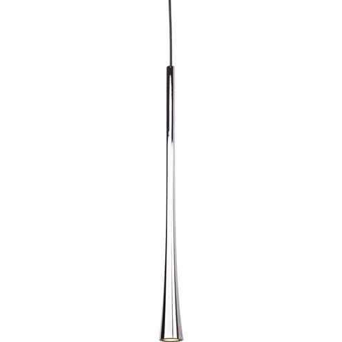 Taper LED 1.25 inch Chrome Pendant Ceiling Light