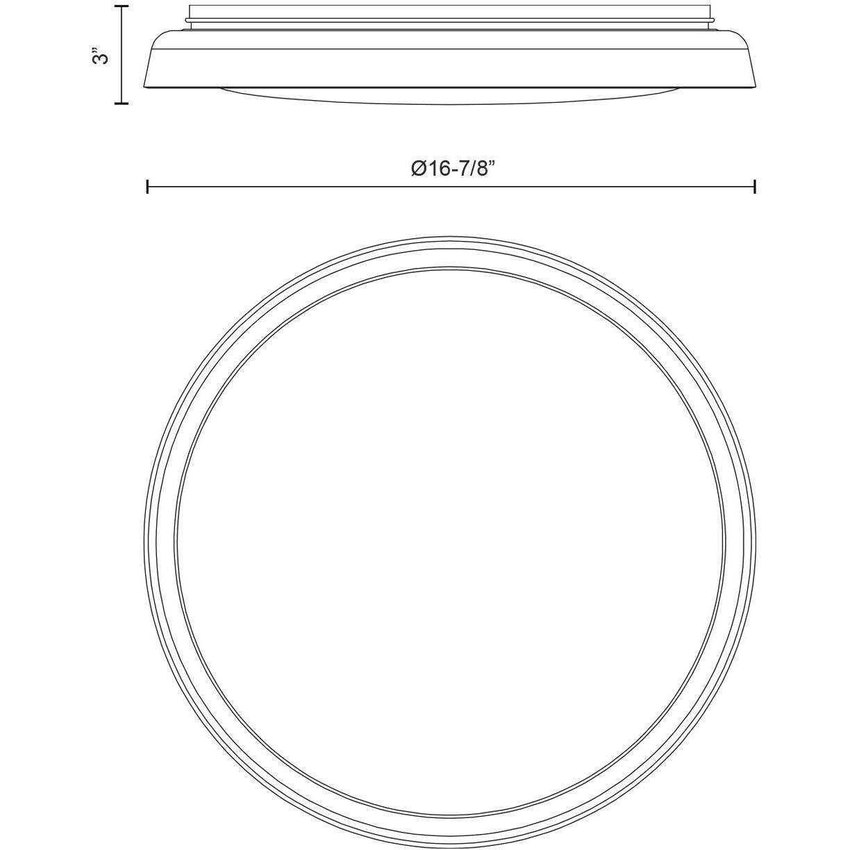 Hampton LED 16.88 inch Clear Flush Mount Ceiling Light