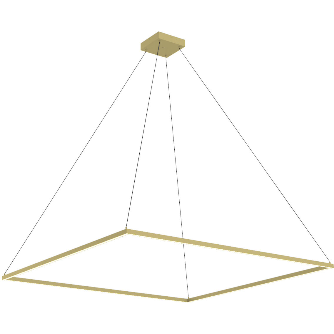 Piazza Pendant Ceiling Light in Brushed Gold