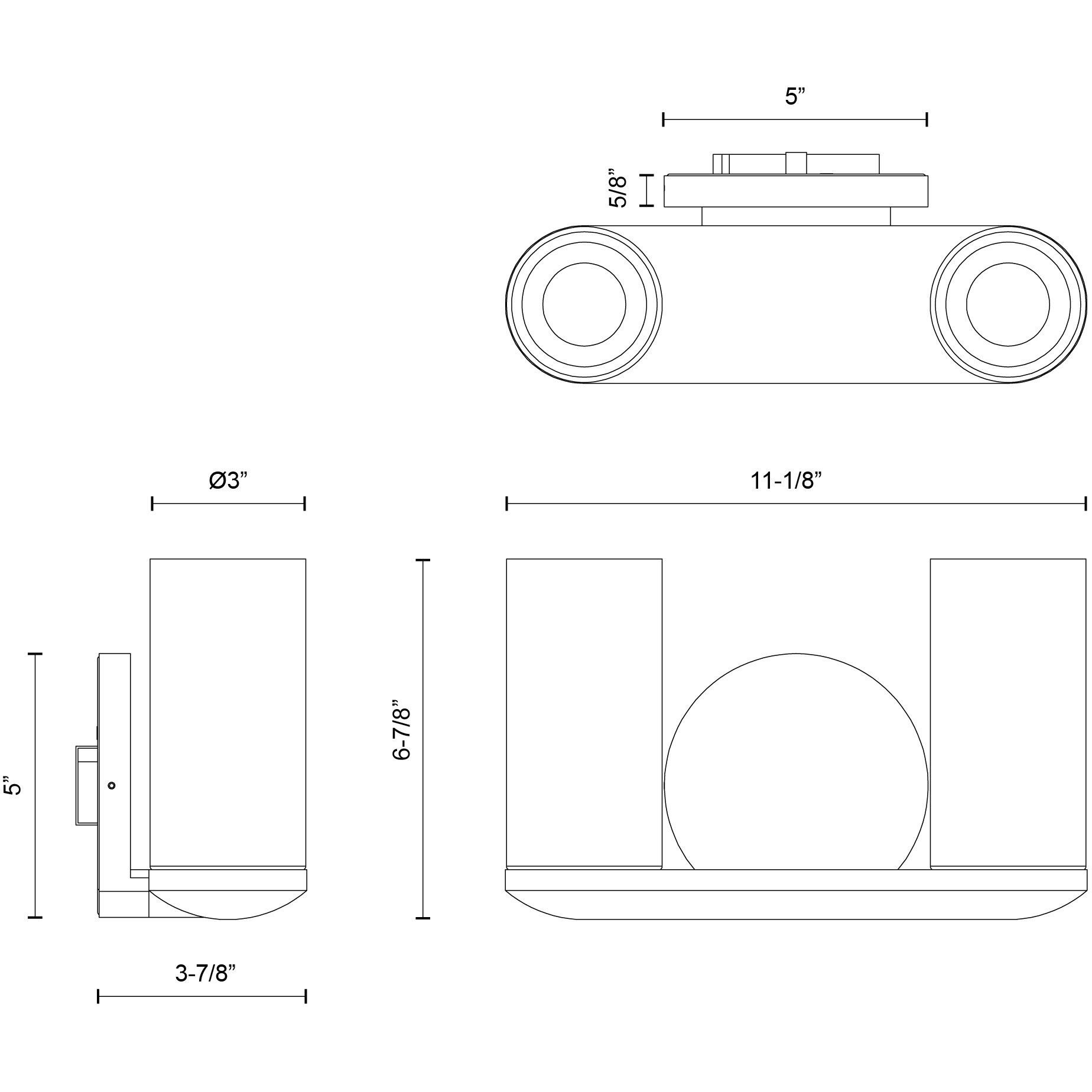 Birch Vanity Light Wall Light in Brushed Gold