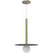 Elixir LED 11.88 inch Brushed Gold Pendant Ceiling Light