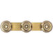 Samar 3 Light 32.38 inch Brushed Gold Bath Vanity Light Wall Light in Transition Copper Glass