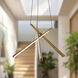 Lex LED 19.63 inch Vintage Brass Chandelier Ceiling Light