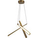 Lex LED 19.63 inch Vintage Brass Chandelier Ceiling Light