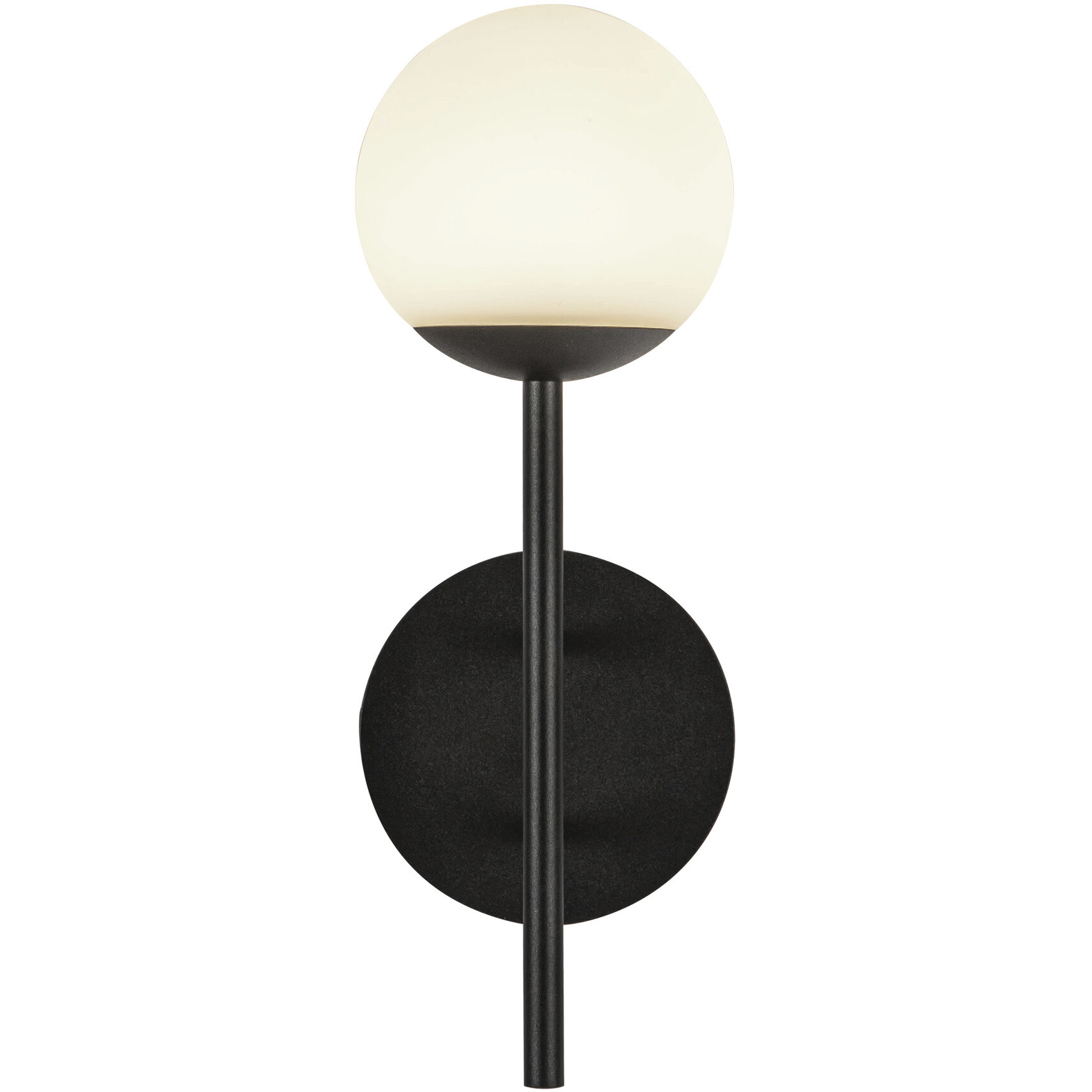 Claremont LED 13 inch Black Exterior Wall in Matte Opal Glass