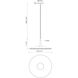 Disc LED 16.5 inch White Pendant Ceiling Light