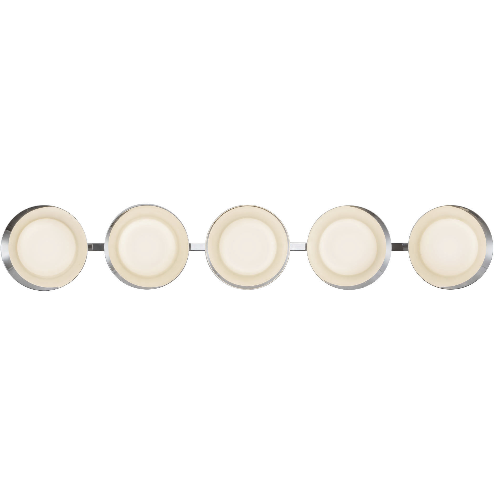 Cleo 36.13 inch Chrome and Opal Glass Bath Vanity Light Wall Light