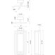 Mondrian LED 8 inch Black Semi-Flush Mount Ceiling Light