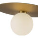 Elixir LED 14.13 inch Brushed Gold Flush Mount Ceiling Light