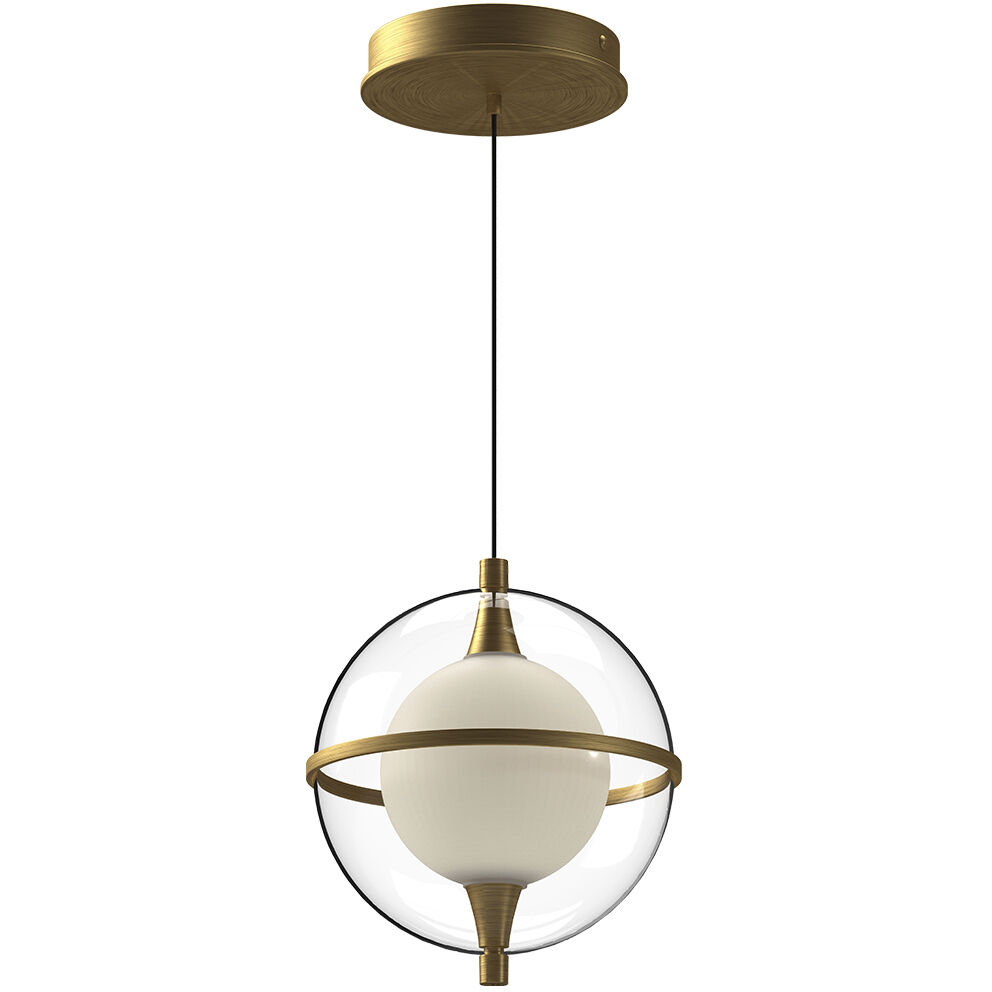 Aries LED 7.88 inch Brushed Gold Pendant Ceiling Light