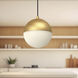 Monae LED 6 inch Brushed Gold Pendant Ceiling Light