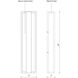 Caspian LED 24 inch Gray Exterior Wall Sconce