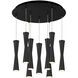 Robson LED 17.75 inch Black Multi Pendant Ceiling Light