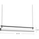 Gramercy LED 30.25 inch Black Linear Pendant Ceiling Light