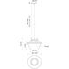 Trinity LED 13.13 inch Black Pendant Ceiling Light in Copper Glass