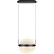 Pisces LED 11.88 inch Black and Light Guide Pendant Ceiling Light