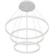 Cerchio LED 31.5 inch White Chandelier Ceiling Light