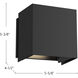Helsinki LED 5.38 inch Black Exterior Wall Sconce