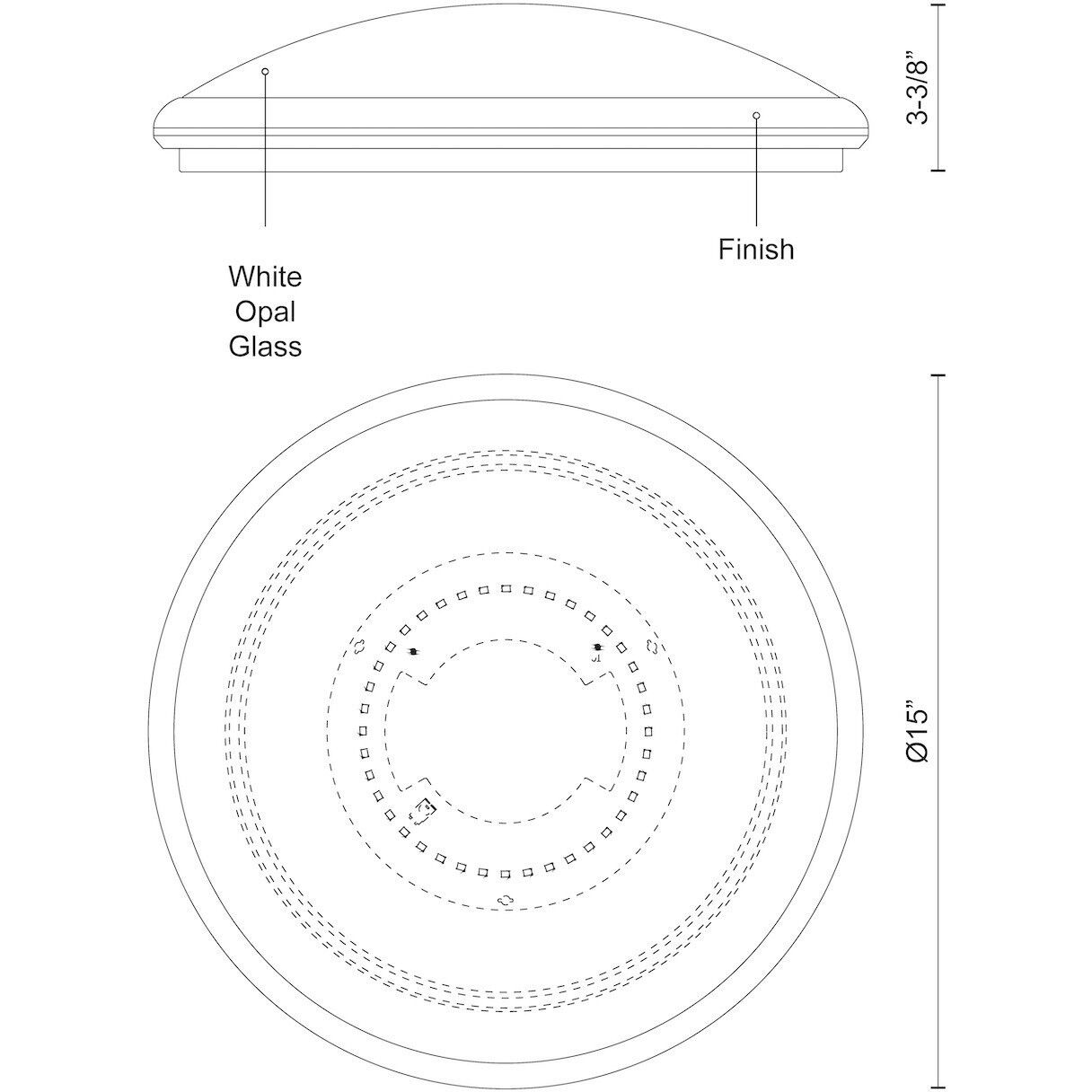 Malta LED 15 inch Chrome Flush Mount Ceiling Light