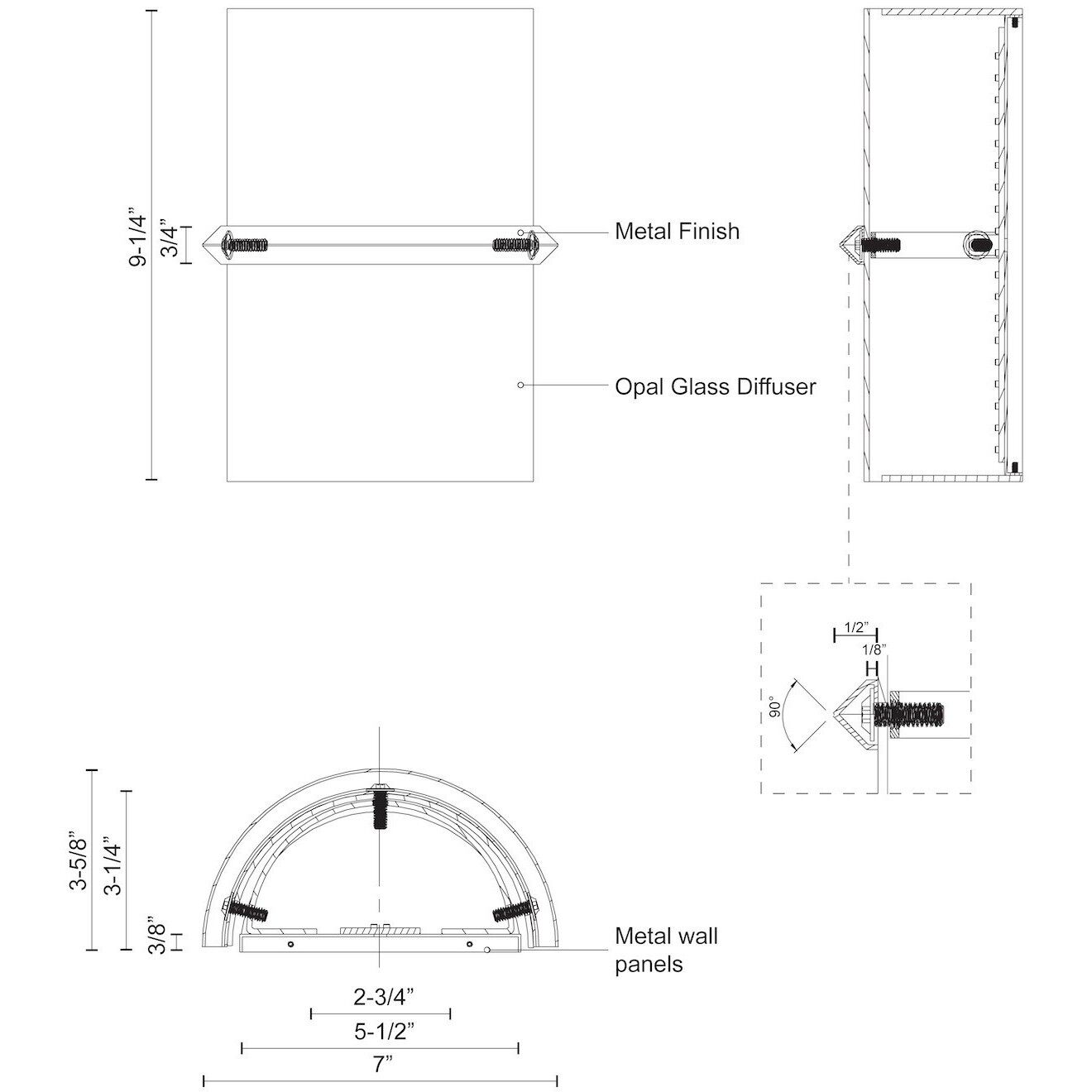 Pondi Wall Sconce Wall Light in Brushed Gold