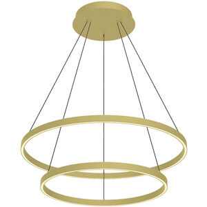 Cerchio 31.5 inch Brushed Gold Chandelier Ceiling Light
