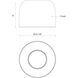 Cayne LED 12.13 inch Black and White Flush Mount Ceiling Light
