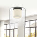 Birch LED 9.5 inch Black/Clear Flush Mount Ceiling Light