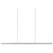 Vega Linear Pendant Ceiling Light in Brushed Nickel