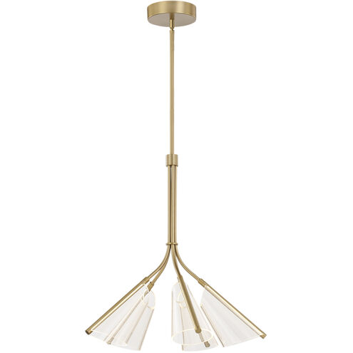 Mulberry LED 26.88 inch Brushed Gold and Light Guide Chandelier Ceiling Light