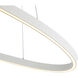 Ovale Linear Pendant Ceiling Light in White