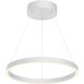 Cerchio LED 17.75 inch White Pendant Ceiling Light