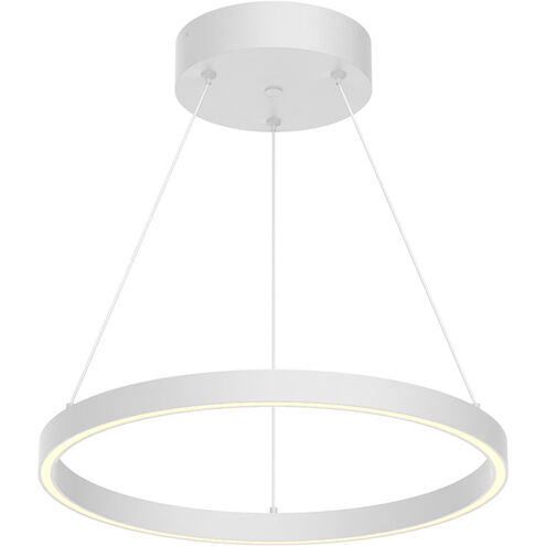 Cerchio LED 17.75 inch White Pendant Ceiling Light