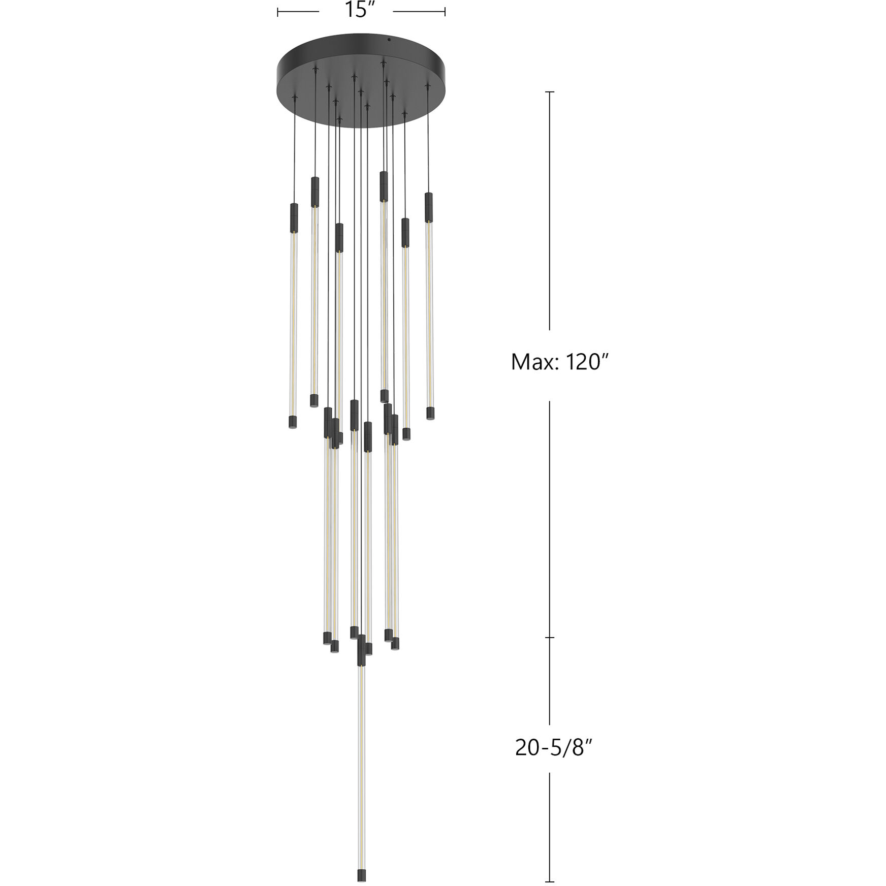 Motif Multi Pendant Ceiling Light in Black