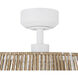 Isla 23.13 inch White Ceiling Fan in White and Braided Rope