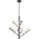 Juniper LED 18 inch Black Chandelier Ceiling Light