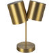 Keiko 18.5 inch 120 watt Brushed Gold Table Lamp Portable Light