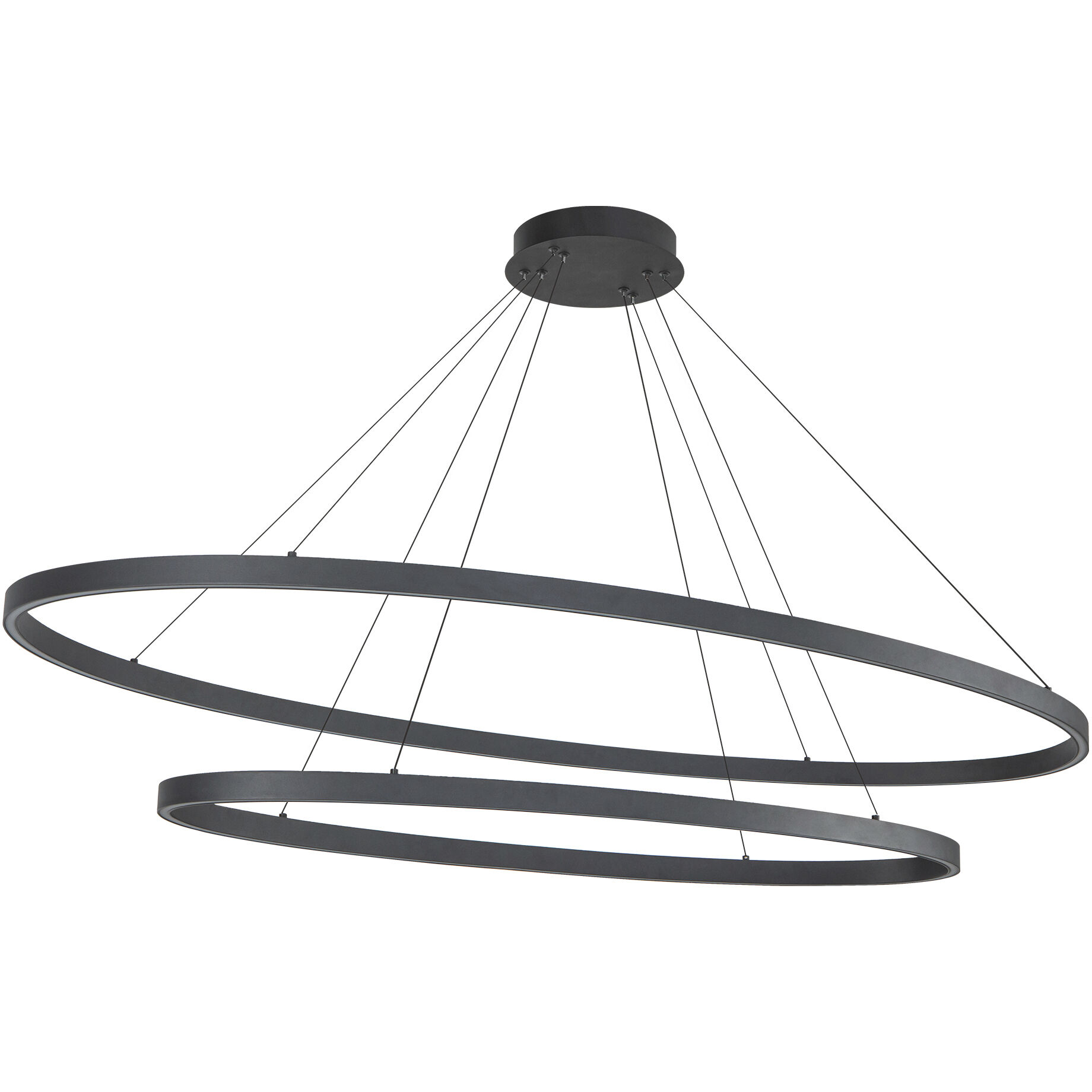 Ovale LED 28.25 inch Black Chandelier Ceiling Light