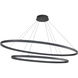 Ovale LED 28.25 inch Black Chandelier Ceiling Light