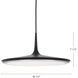 Disc LED 16.5 inch Black Pendant Ceiling Light
