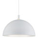 Archibald 1 Light 31.5 inch White With Gold Detail Pendant Ceiling Light