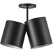 Keiko 2 Light 6 inch Black Semi-Flush Mount Ceiling Light