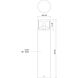 Glen 120 24 watt Black Exterior Bollard